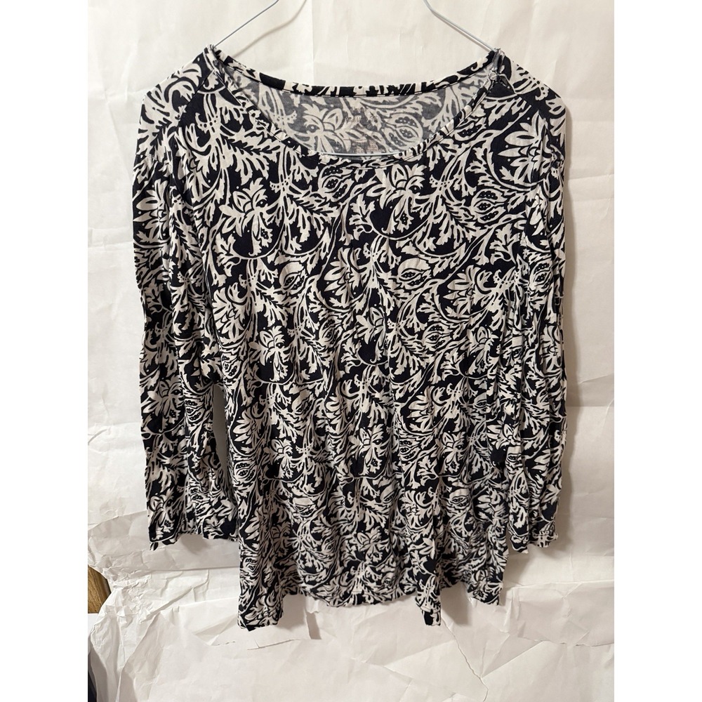 CJ Banks Blue Floral Top 1x